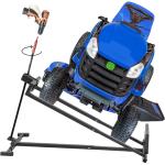 Heavy-Duty Lawn Mower Lift Jack – 882 lbs Capacity Lifting Platform for Garden Tractors and Lawn Equipment with Manual and Power Tool-Compatible Handles