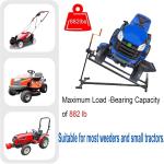 Heavy-Duty Lawn Mower Lift Jack – 882 lbs Capacity Lifting Platform for Garden Tractors and Lawn Equipment with Manual and Power Tool-Compatible Handles